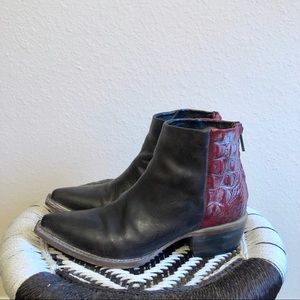 Freebird by Steven red and brown booties